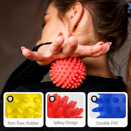 Logest 4-Piece Set Foot Massage Ball - for Trigger Point Therapy, Injury Rehabilitation & Deep Tissue Massage Balls - Prev...