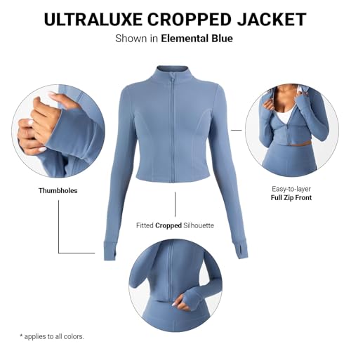 YITTY Active Women's Ultraluxe Full Zip Jacket, Athleisure, 4-Way-Stretch, Thumbholes