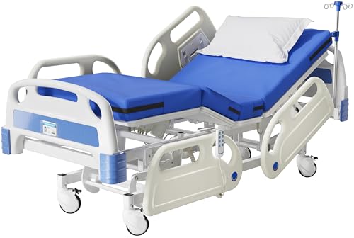 DriveEy 5 Function Full Electric Hospital Bed, 600LBS Adjustable Hospital Beds for Home Use, Medical Bed for Seniors with ...