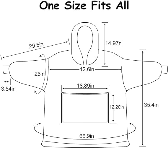 Gentlewarm Wearable Blanket Hoodie for Adults Women Men,Oversized Soft Warm Sherpa Fleece Hoodie with Pets Giant Pocket