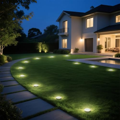 INCX Solar Lights for Outside,12 Pack Solar Lights Outdoor Waterproof, Solar Garden Lights Landscape Lighting for Patio Pa...