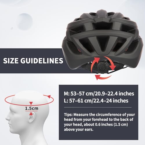 GTSBROS Bike Helmet with Visor for Women and Men – Lightweight Bicycle Helmet for Mountain Biking and City Riding