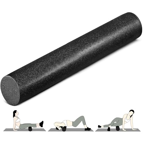 Yes4All High-Density Round Back Roller Foam, Exercise Foam Roller for Yoga, Pilates & Stretching - 12, 18, 24, 36 inch