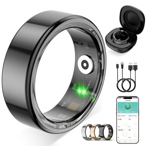 Smart Ring for Women Men,Fitness Tracker Ring with Heart Rate, Sleep Monitoring, Blood Oxygen, Step Counting for iOS and A...