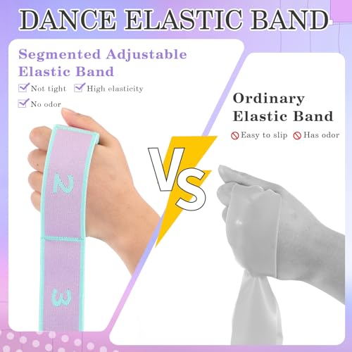 Stretch Strap for Kids Elastic Gymnastic Stretching Ballet Dance Band with 8 Loops Adjustable Exercise Training Resistance...