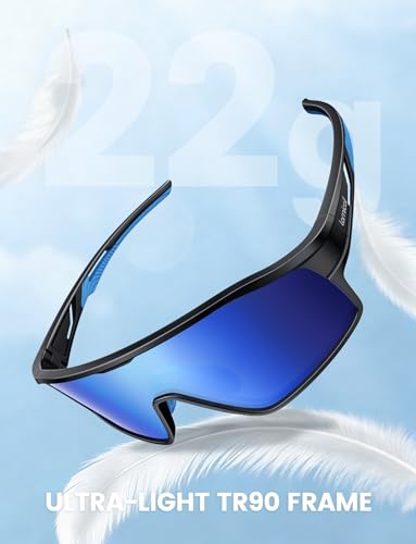 Lamicall Polarized Sport Sunglasses for Age 8-14 Kids - UV400 Protection Baseball Cycling Sun Glasses Gifts for Boys Girls