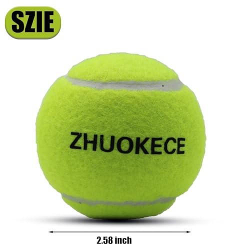 ZHUOKECE Tennis Balls, 18 Pack Training Tennis Balls Practice Balls with Mesh Bag for Easy Transport, Pet Dog Playing Ball...