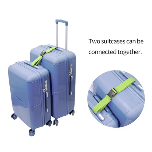 Extra-Long Heavy Duty Luggage Bands | Multi-Pack Suitcase Straps with Sturdy Metal Hooks | Secure Loose Luggage, Organize ...