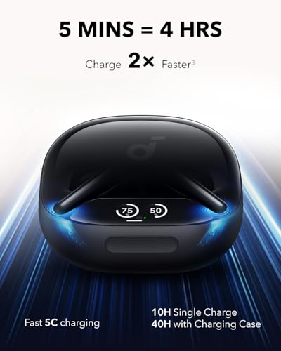 Soundcore Liberty 4 Pro by Anker, Noise Cancelling Wireless Earbuds, 7-Sensor and Real-Time Adaptive Noise Cancelling, 2× ...
