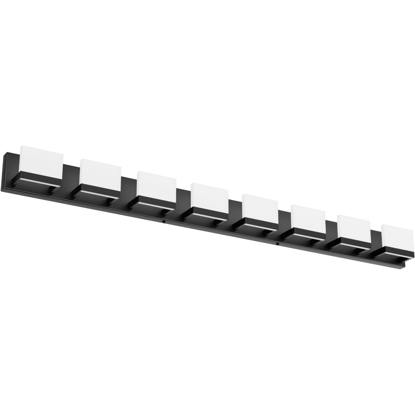 Tipace 8 Lights Modern LED Vanity Light, Matte Black, GW-1103, Up and Down Bathroom Light Fixtures, 6000K White Light