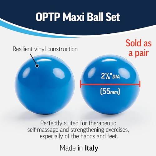OPTP Maxi Balls Self-Massage Ball Set for Therapy and Strength Exercises, Hand and Foot Roller to Relieve Tension and Rehy...