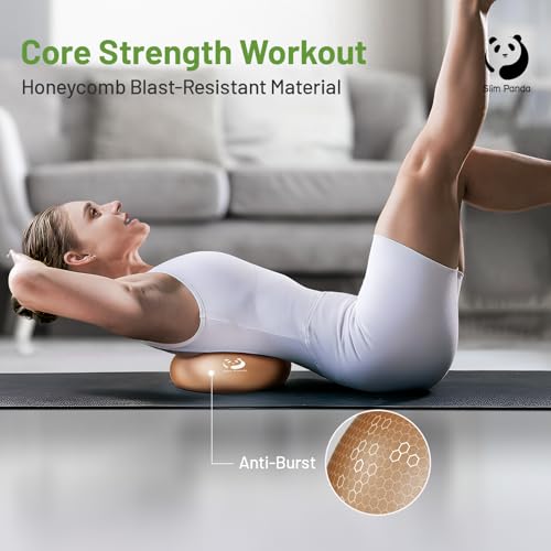Slim Panda Pilates Ball, 9 Inch Small Exercise Ball, Anti Burst Mini Yoga Ball for Stability, Workout, Barre, Core Strengt...