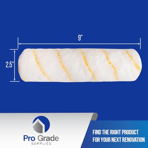 Pro Grade - Paint Roller Covers - 1/2 X 9 Inch Microfiber 6 Pack