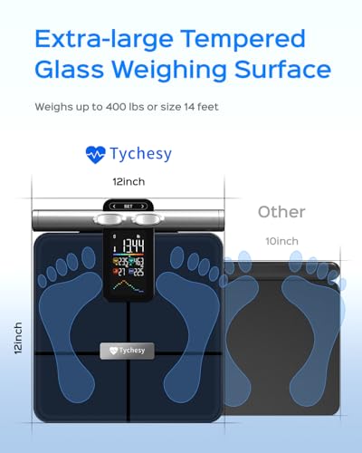 Tychesy 8-Electrode Body Pod Scale, Dual-Frequency Smart Scale for BMI & Bone Density, Professional Body Composition Analy...