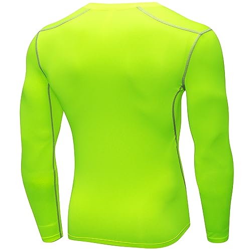 SPVISE Men's Athletic Compression Shirts Long Sleeve Workout T-Shirt Rash Guard Base Layer Top Basketball Undershirt Cool Dry