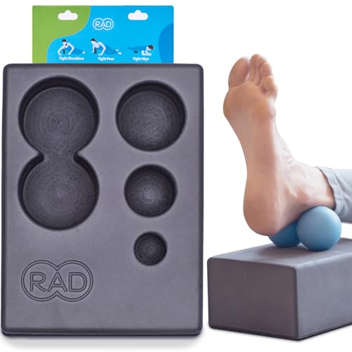 RAD Block – Multi-Use EVA Foam Yoga Block with Storage for Massage Balls for Myofascial Release -Travel-Friendly Pilates &...