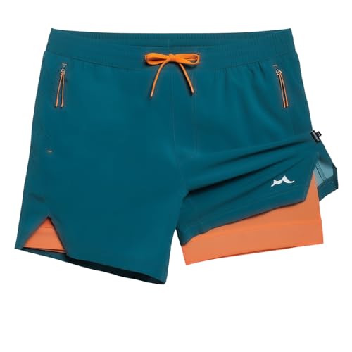 maamgic Men's Athletic Running Shorts with Liner Ultra Lightweight Workout Shorts 5"/ 7"