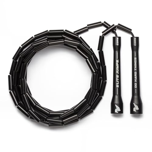 Elite Jumps - Do Hard Things 1” Beaded Jump Ropes | Crossover Jump Rope for Your Exercise Equipment | Segmented Jump Rope