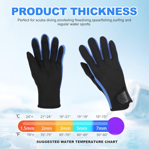 Micosuza Neoprene 1.5mm Five Finger Dive Gloves