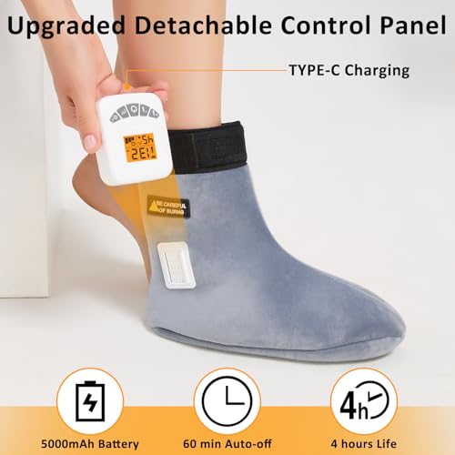 AOKESTE Cordless Foot Heating Pad Massager with Heat,Heating Pad for Feet for Plantae Fasciitis,Electric Foot Warmer for A...