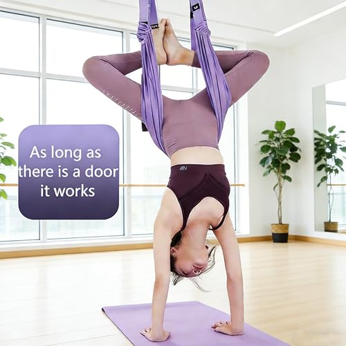 ZHQZZPH Aerial Yoga Stretching Strap - Adjustable Yoga Straps for Stretching, Flexibility & Inversion Training | Portable ...