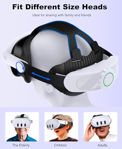 Head Strap for Quest 3S/ Quest 3/Quest 2, Elite Strap Replacement Enhanced Support Comfort, VR Headset Accessories Compati...