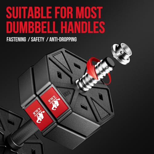 Adjustable Dumbbell Handle/Straight Barbell/Arm Blaster for 1" Cast Iron Weight Plates with Collars Loadable Dumbbells (Nu...