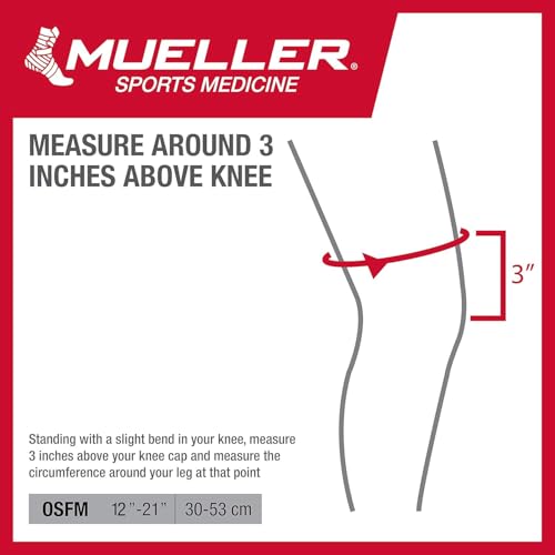 MUELLER Sports Medicine 4-Way Adjustable Knee Brace for Men and Women, Knee Stabilizer for Compression and Pain Relief Sup...