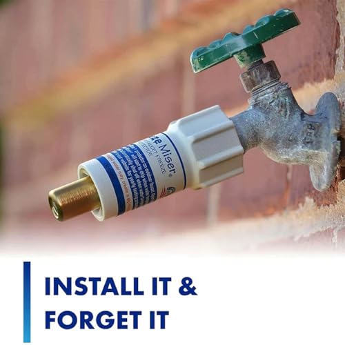 Freeze Miser Outdoor Faucet & Spigot Freeze Protection – Patented Valve Shield, Activates at Water Temperature Below 37°F/...
