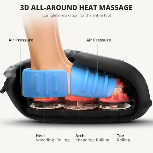 Medcursor Foot Massager with Heat - Shiatsu Feet Massage Machine Delivers Relief for Tired Muscles & Plantar, Deep Kneadin...