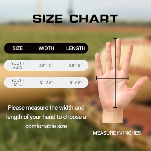 GOWISDOM Youth Baseball Batting Gloves,Softball Batting Gloves Grip Sports Kids Boys Girls Batting Gloves Super Grip for E...