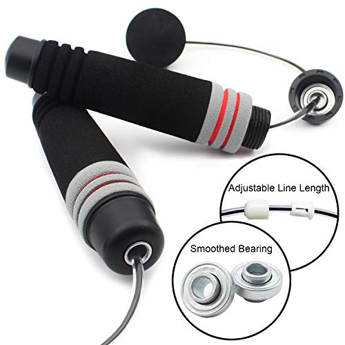 Benvo Weighted Ropeless Jump Rope Cordless Speed Rope Skipping Rope for Double Unders, Exercise, WOD, Boxing, MMA Beachbod...