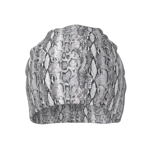 sackhg Snake Skin Black and White Print Winter Beanie Hat Men Women Soft Lightweight Thermal Cap for Outdoor Skiing Wear