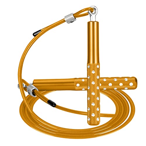 Jump Rope, Wastou Speed Jumping Rope for Training Fitness Exercise, Adjustable Adults Workout Skipping Rope for Men, Wome...