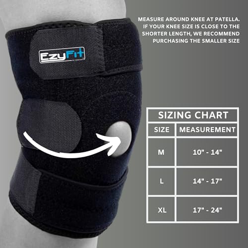 MONTAVI EzyFit Knee Brace XL - Adjustable Support for Arthritis, ACL Meniscus Tear & Knee Pain Relief or Injury Recovery -...