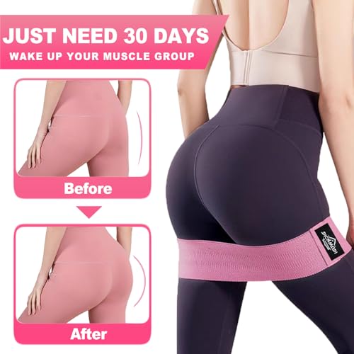 DICYWUDI Fabric Resistance Bands for Working Out, 6Pack Non-Slip Exercise Bands for Women and Men, Fabric Booty Bands for ...