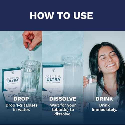 Active H2 Ultra Hydrogen Water Tablet - Optimize Health, Support Immunity, and Balance Antioxidants with Benefits of Molec...