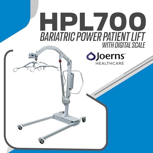 Joerns Hoyer HPL700 Bariatric Electric Patient Lift, 700 lbs Capacity, Power Operated Base, Wide Cradle, Oversized Handle...