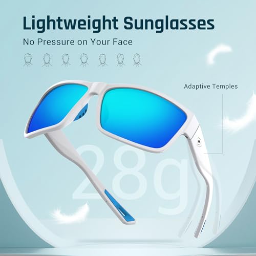 TOREGE Polarized Sports Sunglasses for Men and Women Cycling Running Golf Fishing Sunglasses TR26