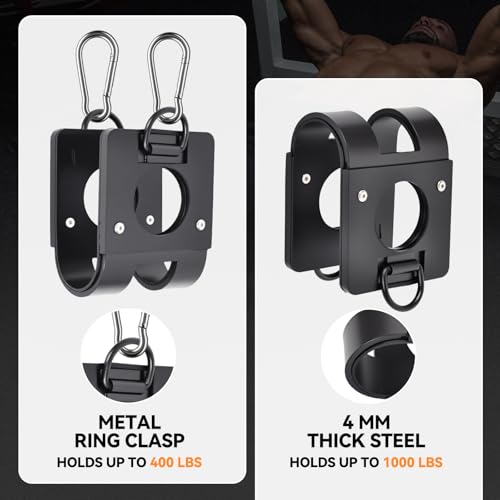 BROQIXIN Home Gym Clips : Load Dumbbells on Barbells, Turn Bars into Landmines, T-Bar Row with Any Grip, Hook Dumbbells on...
