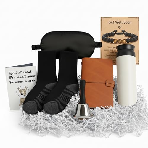 RNFENQS Get Well Soon Gifts Set for Men Sympathy After Surgery Recovery Baskets Care Package for Him Sick Friends Chemo Pa...
