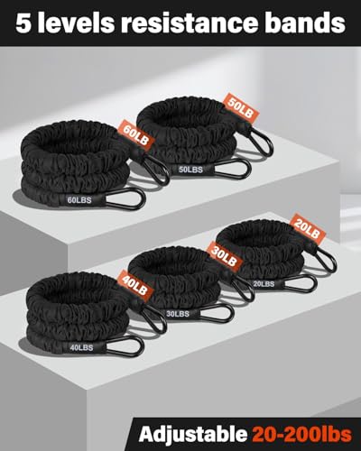 Resistance Bands, Exercise Bands, Resistance Bands for Working Out, Pull Up Assistance Bands, Work Out Bands with Handles ...