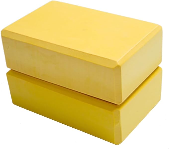 Dofover Set of 2 Yoga Blocks EVA Foam Exercise Bricks Provides Stability Balance and Support Improve Strength - 9 x 6x 3 i...