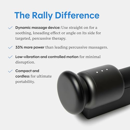 Rally Orbital Massager – Low Impact, High Performance Cordless Full-Body Recovery Device - 3 Attachments, Whisper-Quiet Ca...