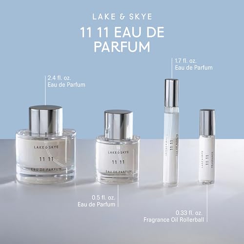 Lake & Skye 11 11 Eau de Parfum Vial Spray Sample, 0.06 fl oz (2 ml) - Skin Musk, Clean, Vegan, Paraben-Free, Cruelty-Free