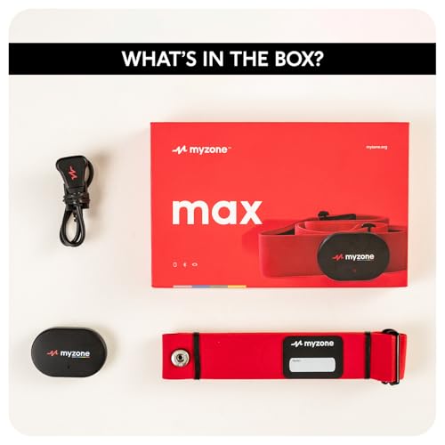 Myzone Max - Physical Activity Fitness Tracker for Your Chest – Bluetooth Connectivity and Waterproof Device for Sport and...