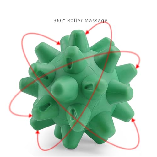 Massage Roll Balls, 2 Pack Spiky Massage Balls Deep Tissue Trigger Point and Myofascial Release for Plantar Fasciitis Reli...