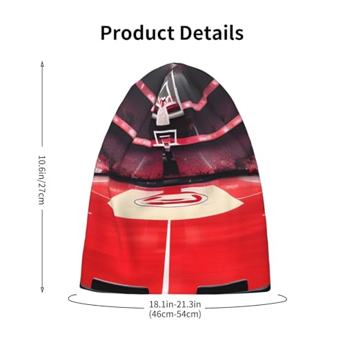 YANYU Basketball Arenas Print Soft Beanie Winter Hat Warm Thermal Cap Headwear for Snow Play Outdoor Activities