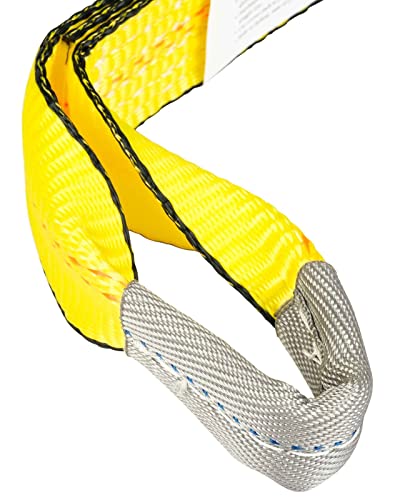 Mytee Products (4 Pack) 2" x 16" Replacement Dog Bone Short Strap | Heavy-Duty 2 Inch Car Tie Down Short Strap with Sewn E...