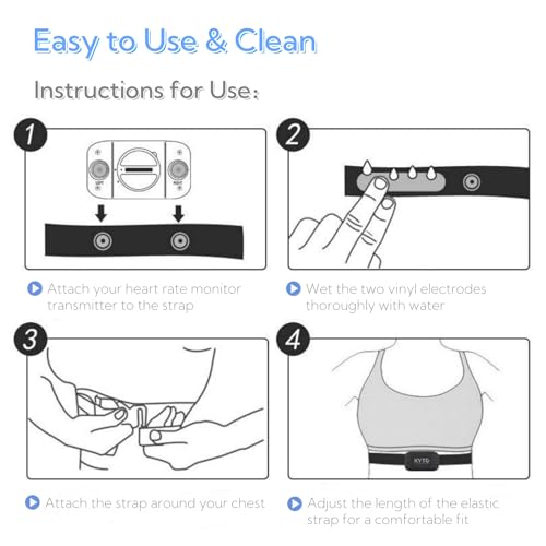 Polar H10 Replacement Chest Strap, Adjustable Heart Rate Monitor Strap Compatible with Polar H9/H7, Garmin, Wahoo TICKR, C...